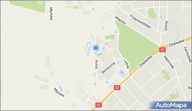 Nowa Wieś Rzeczna, Polna, mapa Nowa Wieś Rzeczna