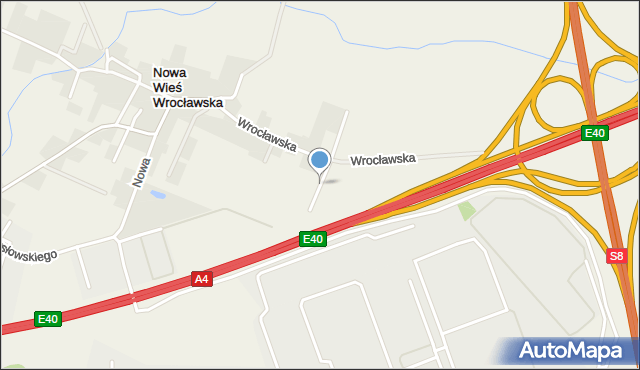 Nowa Wieś Wrocławska, Pogodna, mapa Nowa Wieś Wrocławska