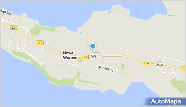 Nowe Warpno, Polna, mapa Nowe Warpno