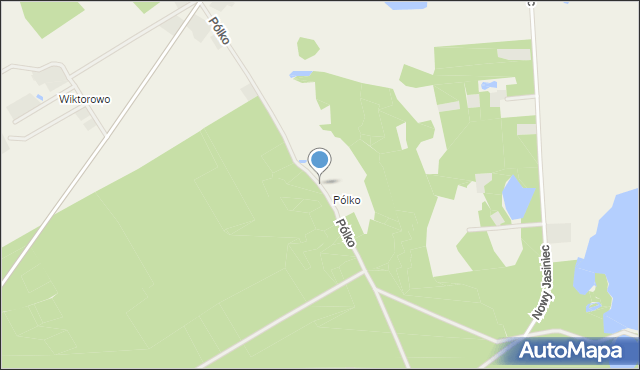 Nowy Jasiniec gmina Koronowo, Pólko, mapa Nowy Jasiniec gmina Koronowo