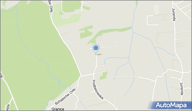 Nowy Sącz, Podbielowska, mapa Nowego Sącza