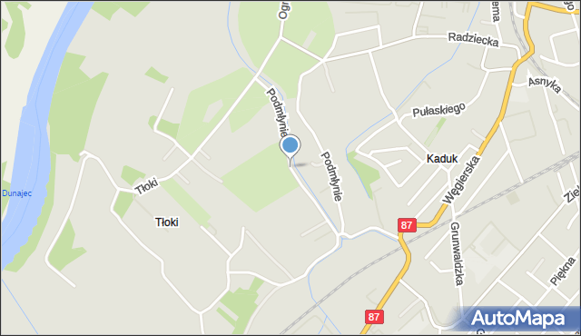 Nowy Sącz, Podmłynie, mapa Nowego Sącza