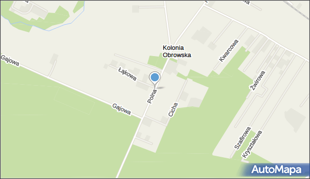 Obrowo powiat toruński, Polna, mapa Obrowo powiat toruński
