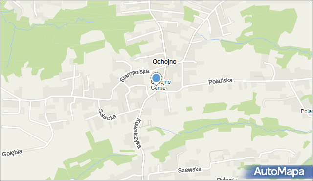 Ochojno, Podhalańska, mapa Ochojno