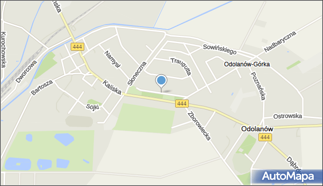 Odolanów powiat ostrowski, Poniatowskiego, mapa Odolanów powiat ostrowski