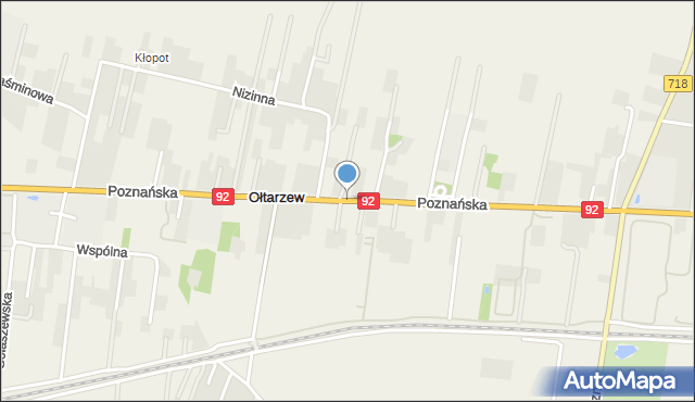 Ołtarzew, Poznańska, mapa Ołtarzew