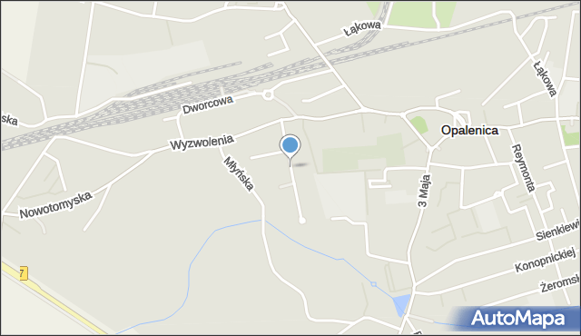 Opalenica powiat nowotomyski, Powstańców Wielkopolskich, mapa Opalenica powiat nowotomyski