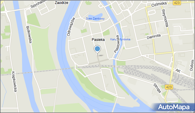 Opole, Powstańców Śląskich, mapa Opola