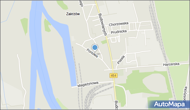Opole, Portowa, mapa Opola