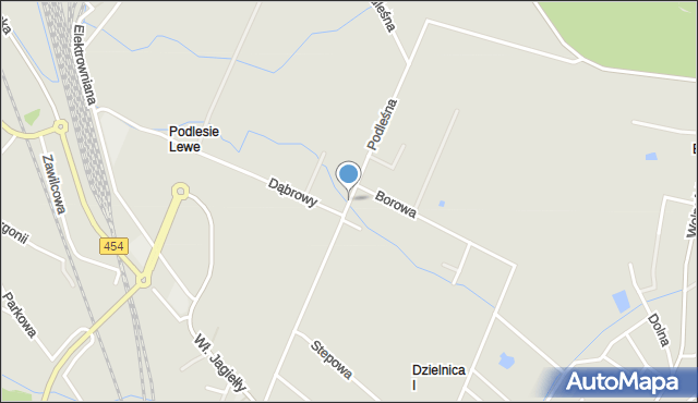 Opole, Podleśna, mapa Opola
