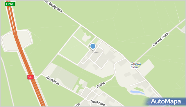 Osówiec gmina Sicienko, Poziomkowa, mapa Osówiec gmina Sicienko