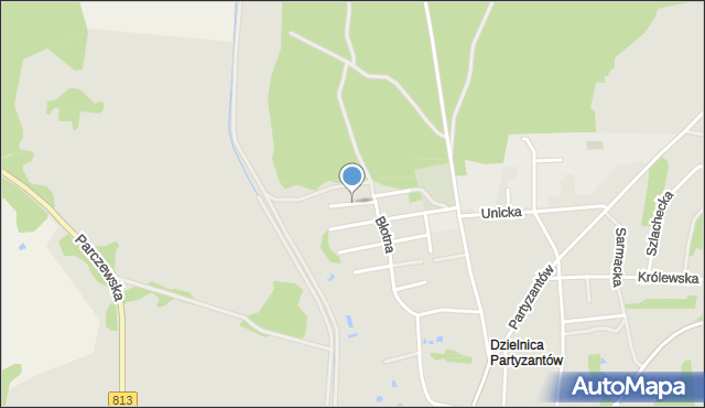 Ostrów Lubelski, Północna, mapa Ostrów Lubelski