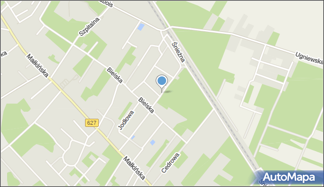 Ostrów Mazowiecka, Poziomkowa, mapa Ostrów Mazowiecka