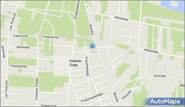 Ostrowiec Świętokrzyski, Podleśna, mapa Ostrowiec Świętokrzyski