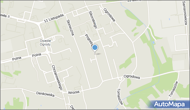 Ostrowiec Świętokrzyski, Pogodna, mapa Ostrowiec Świętokrzyski