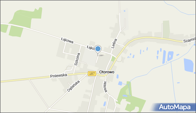Otorowo gmina Szamotuły, Polna, mapa Otorowo gmina Szamotuły