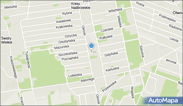 Otwock, Poznańska, mapa Otwock