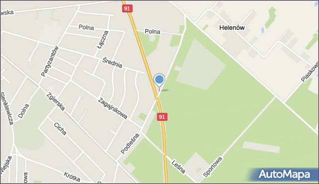 Ozorków, Podleśna, mapa Ozorków