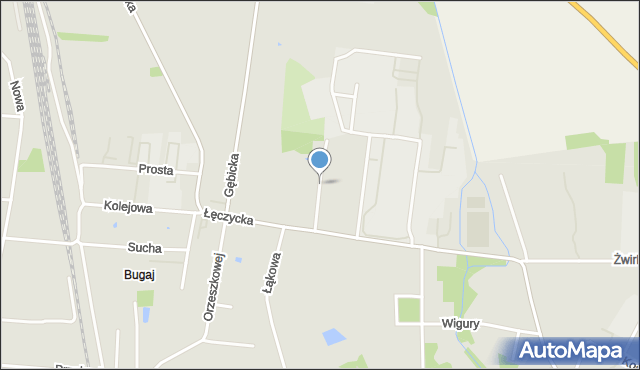 Ozorków, Północna, mapa Ozorków