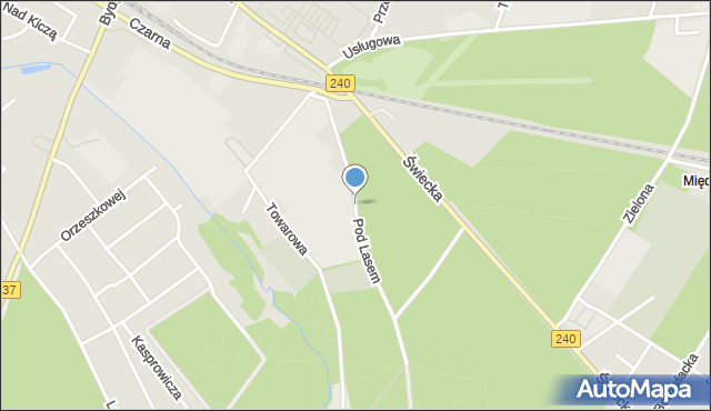 Patrzyków gmina Tuchola, Pod Lasem, mapa Patrzyków gmina Tuchola