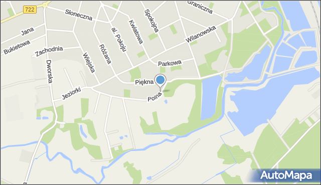 Piaseczno, Polna, mapa Piaseczno