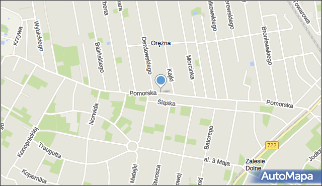 Piaseczno, Pomorska, mapa Piaseczno