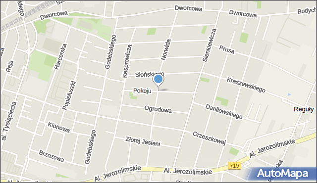 Piastów powiat pruszkowski, Pokoju, mapa Piastów powiat pruszkowski