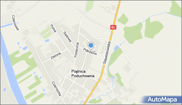 Piątnica Poduchowna, Północna, mapa Piątnica Poduchowna