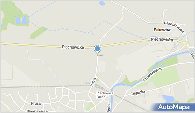 Piechowice powiat karkonoski, Polna, mapa Piechowice powiat karkonoski