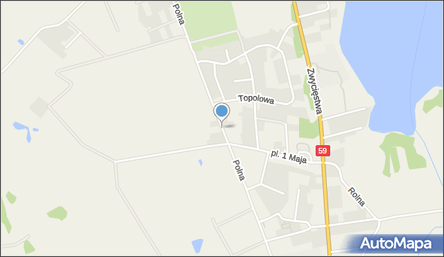 Piecki powiat mrągowski, Polna, mapa Piecki powiat mrągowski