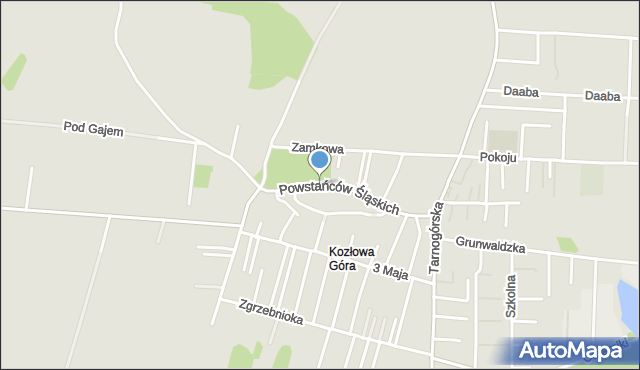Piekary Śląskie, Powstańców Śląskich, mapa Piekary Śląskie