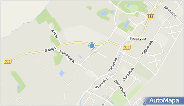 Pieszyce, Polna, mapa Pieszyce