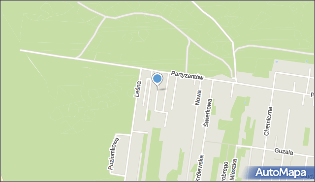 Pionki, Północna, mapa Pionki