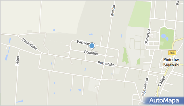 Piotrków Kujawski, Pogodna, mapa Piotrków Kujawski