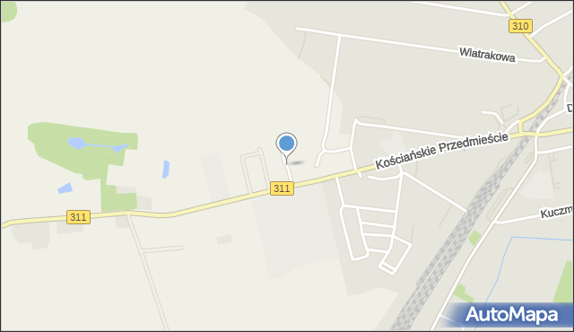 Piotrkowice gmina Czempiń, Półwiejska, mapa Piotrkowice gmina Czempiń