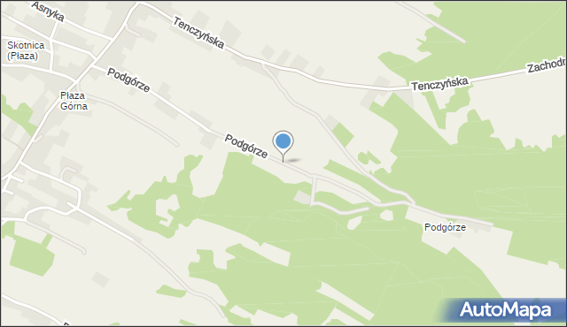 Płaza, Podgórze, mapa Płaza