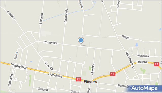 Pleszew, Pomorska, mapa Pleszew