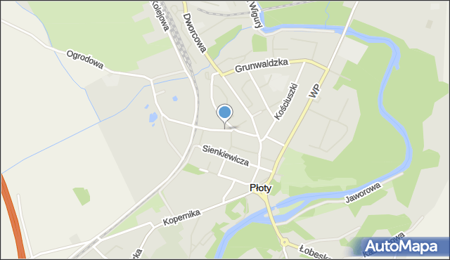 Płoty powiat gryficki, Polna, mapa Płoty powiat gryficki