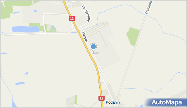 Podanin, Polipol Aleja, mapa Podanin