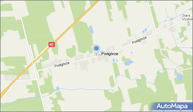 Podgórze gmina Gostynin, Podgórze, mapa Podgórze gmina Gostynin