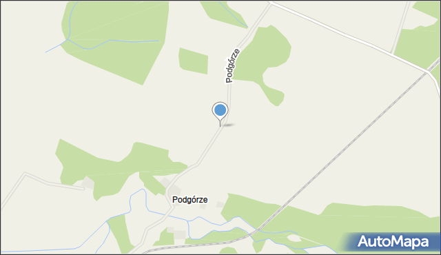 Podgórze gmina Sulików, Podgórze, mapa Podgórze gmina Sulików