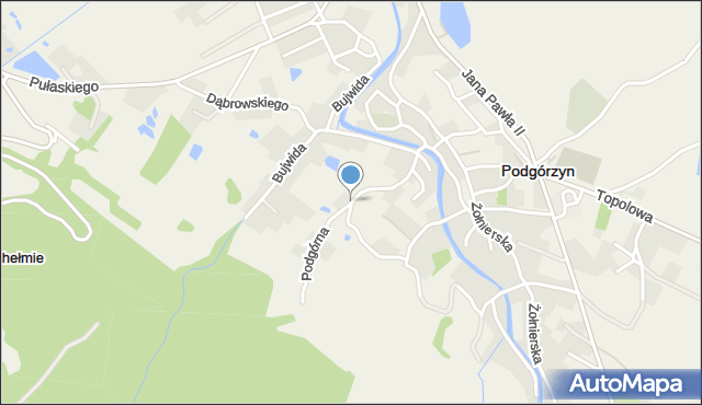 Podgórzyn powiat karkonoski, Podgórna, mapa Podgórzyn powiat karkonoski