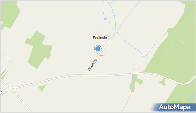 Podlesie gmina Głubczyce, Podlesie, mapa Podlesie gmina Głubczyce