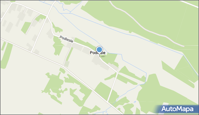 Podlesie gmina Lubaczów, Podlesie, mapa Podlesie gmina Lubaczów