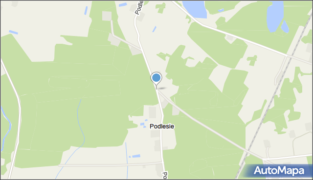 Podlesie gmina Lubiszyn, Podlesie, mapa Podlesie gmina Lubiszyn