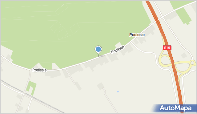 Podlesie gmina Szastarka, Podlesie, mapa Podlesie gmina Szastarka