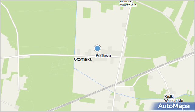 Podlesie gmina Tuczępy, Podlesie, mapa Podlesie gmina Tuczępy