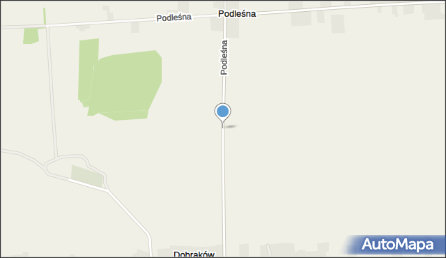 Podleśna gmina Pilica, Podleśna, mapa Podleśna gmina Pilica