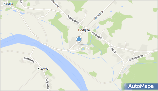 Podłęże gmina Alwernia, Podgórze, mapa Podłęże gmina Alwernia