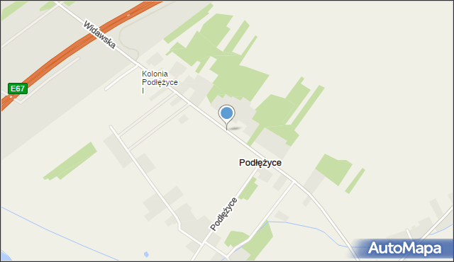 Podłężyce, Podłężyce, mapa Podłężyce